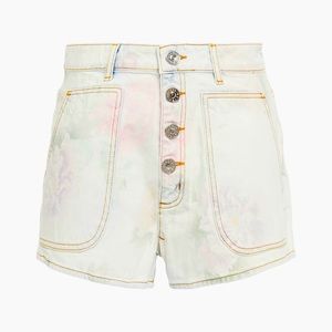 SANDRO Flow Floral Denim Shorts